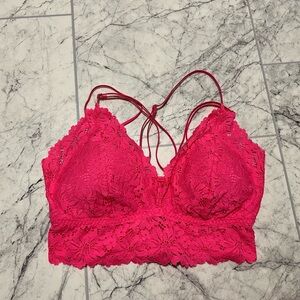 Victoria's Secret Vibrant Pink Lace Bralette